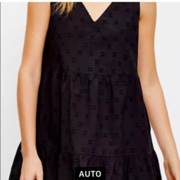 LOFT Eyelet Swing Dress L - Picture 2 of 9